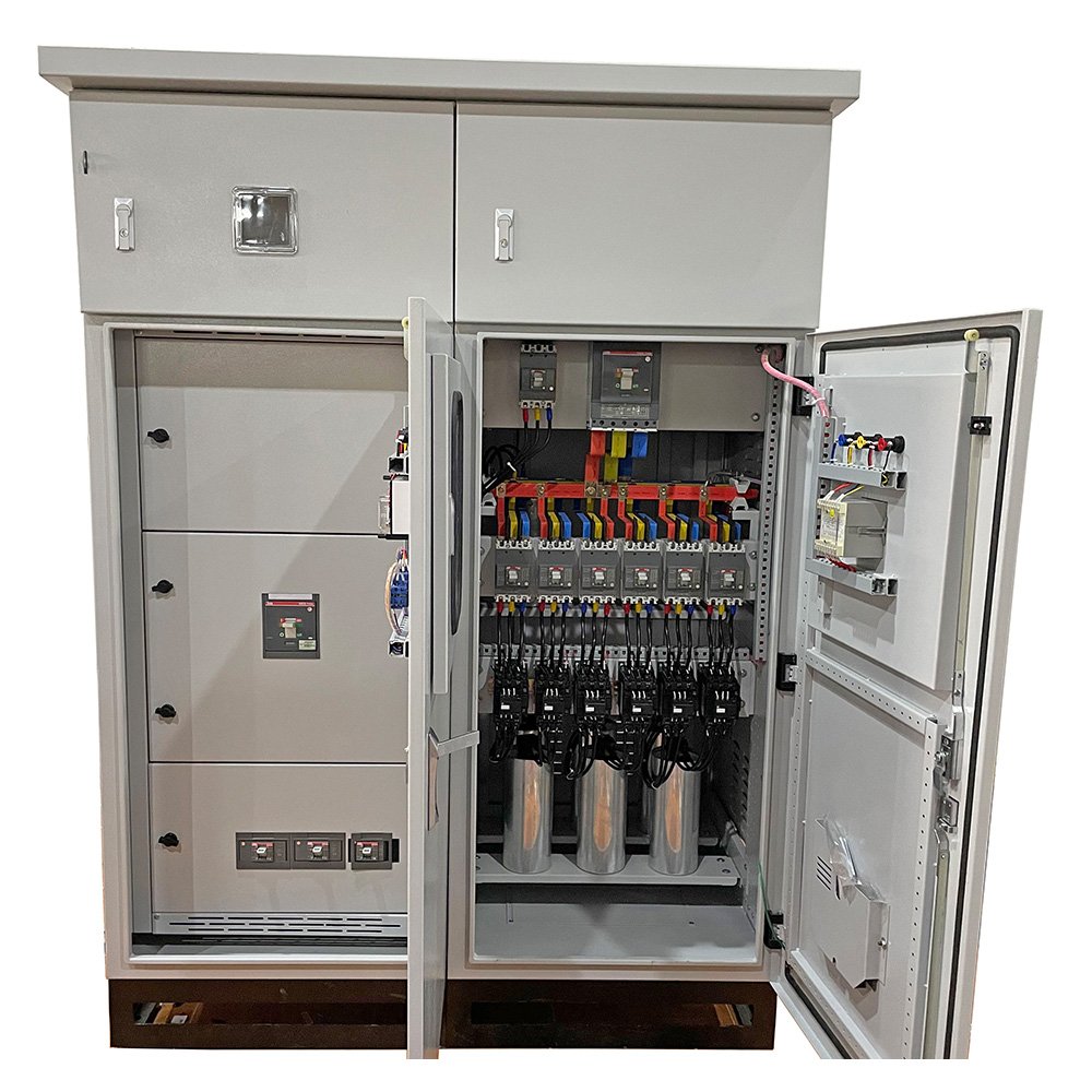 Mặt ngoài Tủ phân phối tổng MSB 630A kết hợp tụ bù 200kvar thiết bị ABB